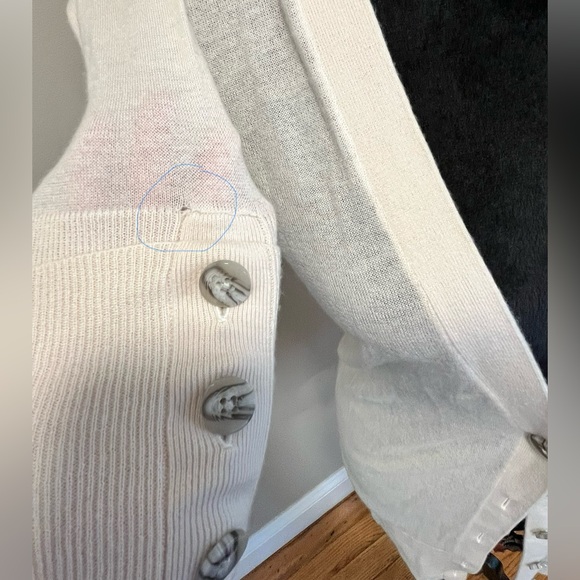 Club Monaco Cream Cashmere Cardigan sz XS - Picture 13 of 13
